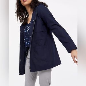 Reitmans Navy Blue Hooded Anorak with 2 pockets XL